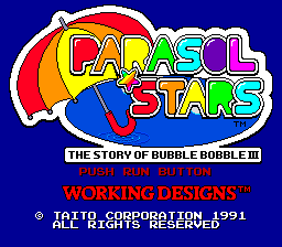 Parasol Stars screenshot 2 for TurboGrafx-16